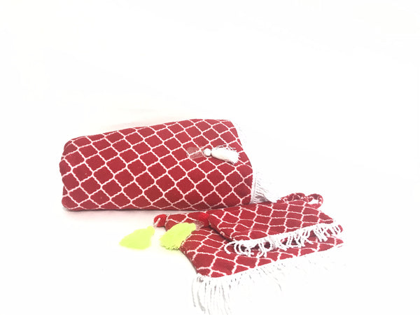 Red Roundie Towel And Beachbags