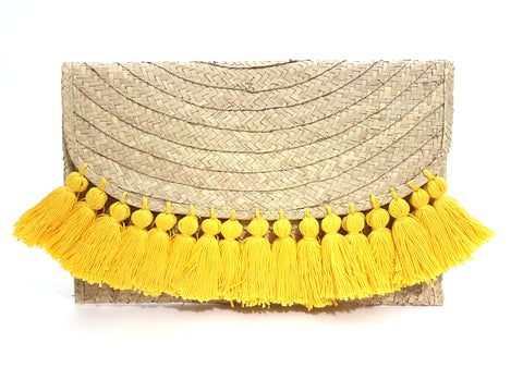 Tassel Yellow Clutch