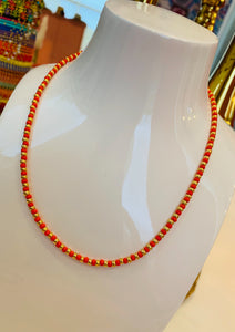 Red & Gold  Necklace