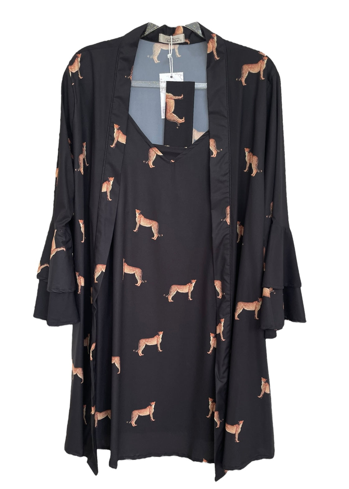 LEOPARDO NOCTURNO KIMONO ARANDELA + BATA BAMBULA