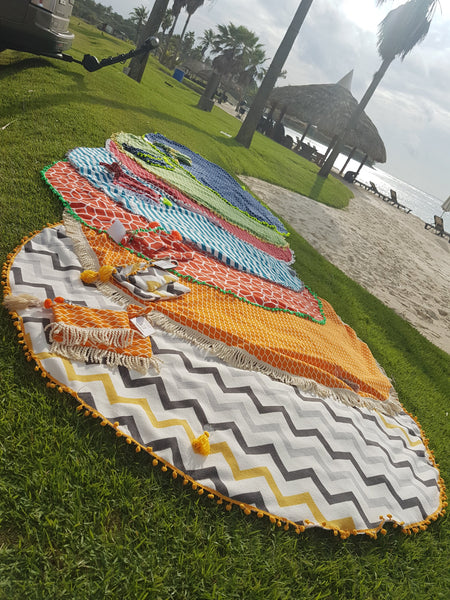 Red Roundie Towel And Beachbags