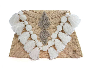 Pompom Bright White Clutch