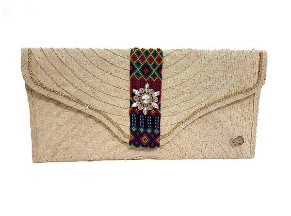 Wayuu Bright Wine Clutch