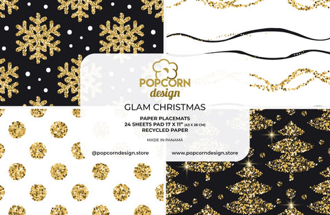 Glam Christmas Paper Placemats