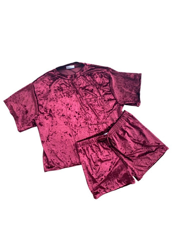 Wine Velvet Set